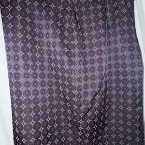 Ann Taylor Navy and Purple Patterned Garment